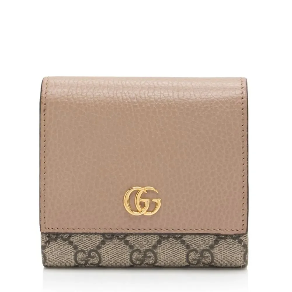 Gucci GG Supreme GG Marmont Compact Wallet - Picture 1 of 9
